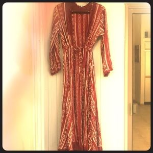 Boho Hippie Wrap Dress